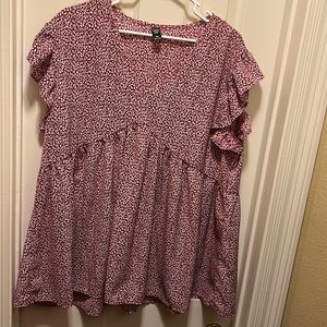 Red SHEIN baby doll top